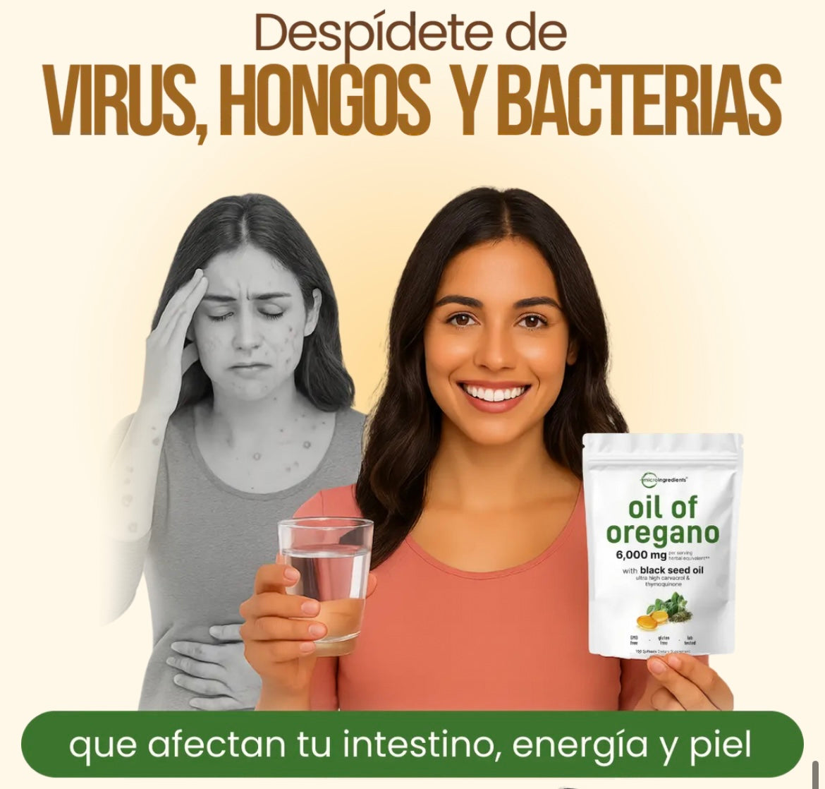 ACEITE DE ORÉGANO 90 CÁPSULAS 🌱💪 – ENVÍO GRATIS